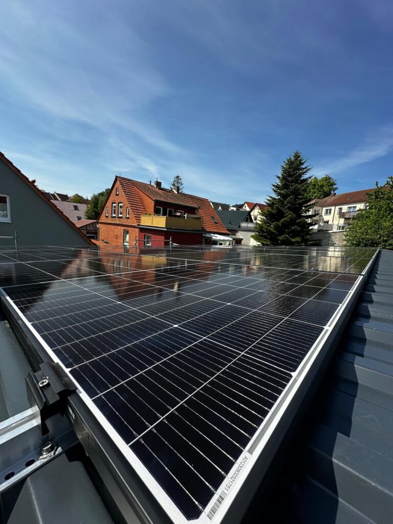Installierte Photovoltaikanlage auf der Insel Rügen